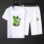 new louis vuitton lv hawaiian t shirt shorts blanc noir s_aa43b0